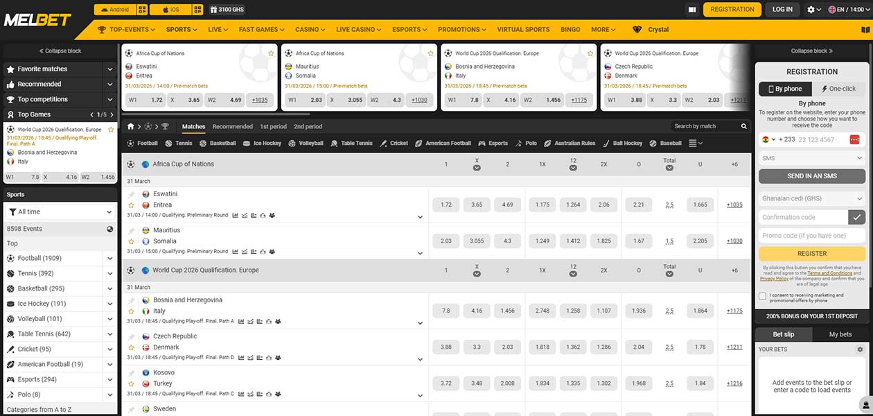 MELbet sports betting Zambia